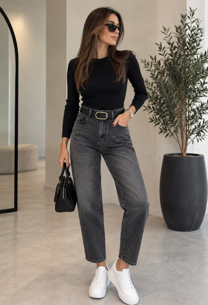 Karol Kemerli Gri Pantolon (36)