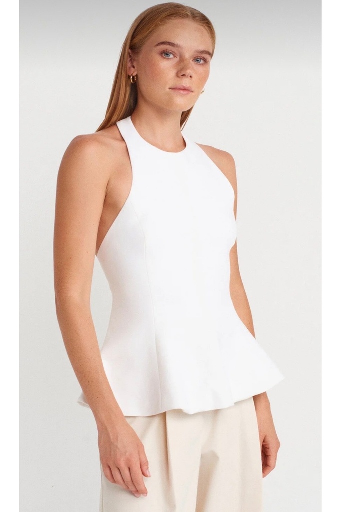 [BYNDN-BGLML-TP-2] Boyundan Bağlamalı Peplum Top