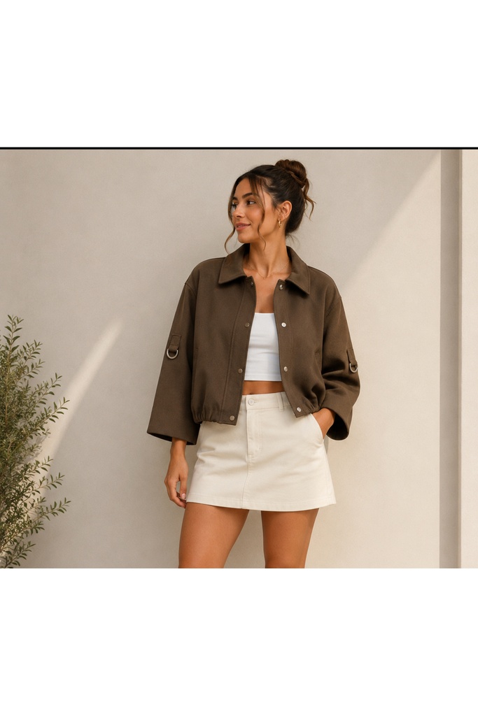 [KAROL-KAHVE-CKT-8] Karol Kahve Bomber Ceket