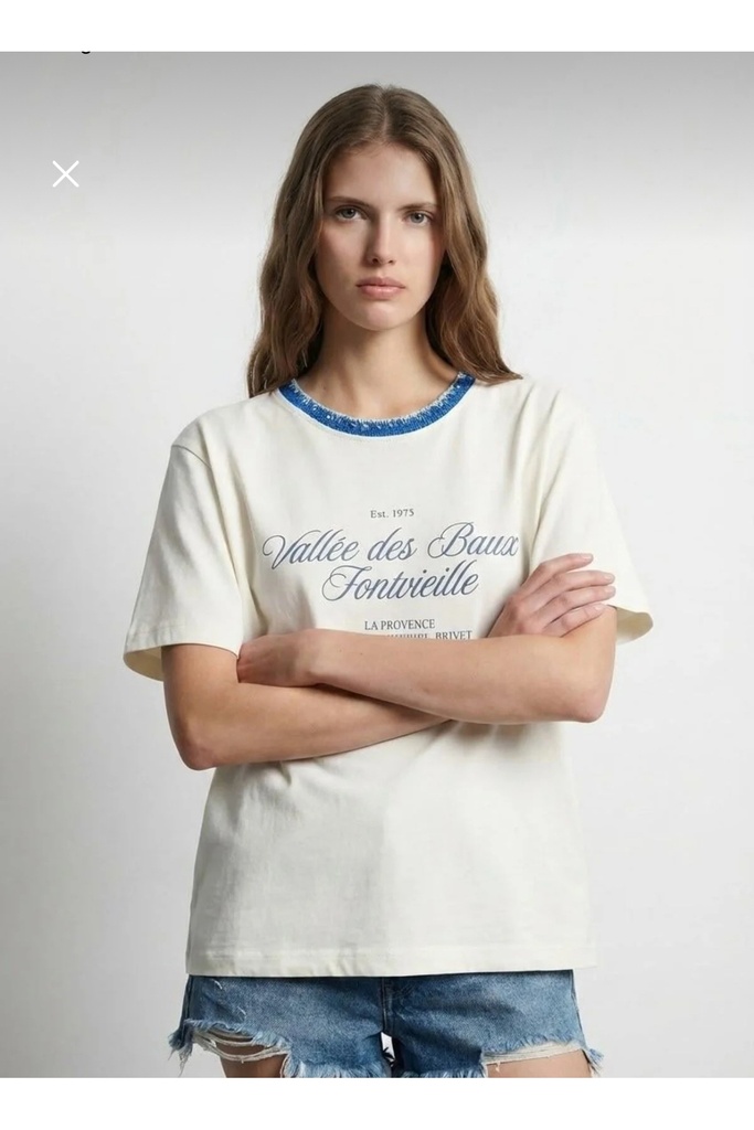 [YZL-TRK-YK-VRSZ-3] Yazılı Triko Yaka Oversize T-shirt