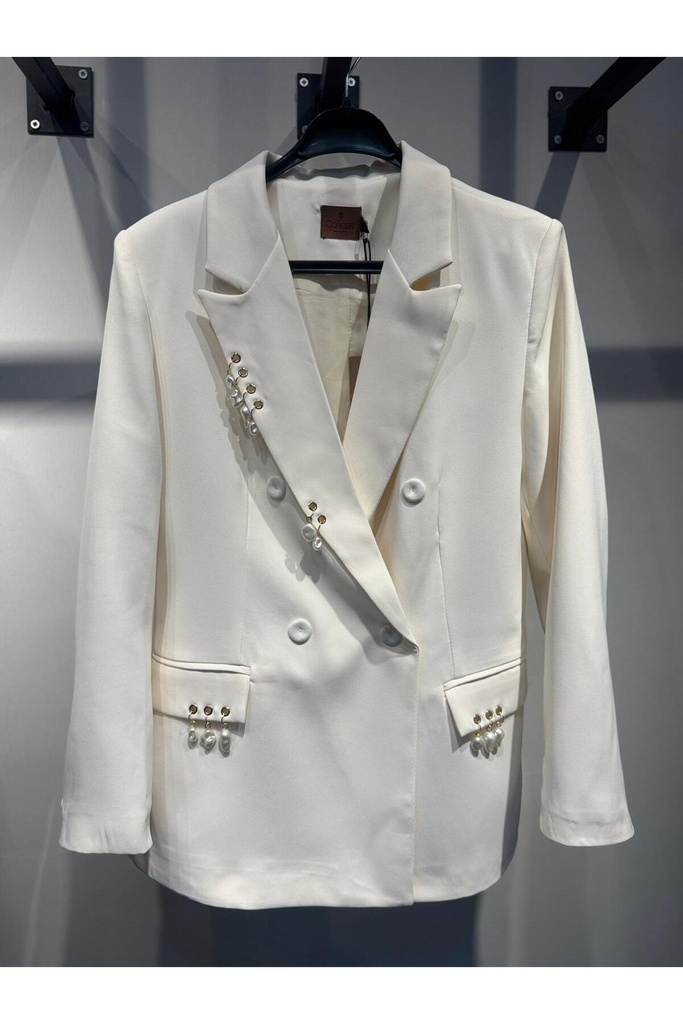 [INC-KSSR-DTYL-C-2] İnci Aksesuar Detaylı Blazer Ceket